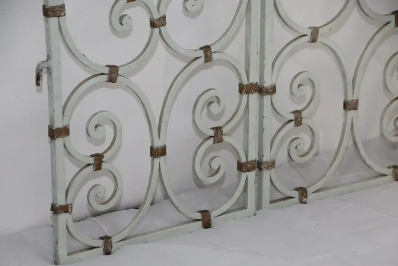 Pamono Wrought Iron Interior Doors by Gilbert Poillerat, 1950s, Set of 2> Architectural Elements