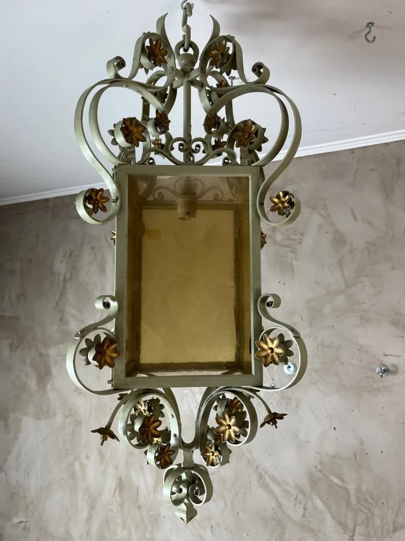 Outlet Pamono Wrought Iron Lantern, 1950s