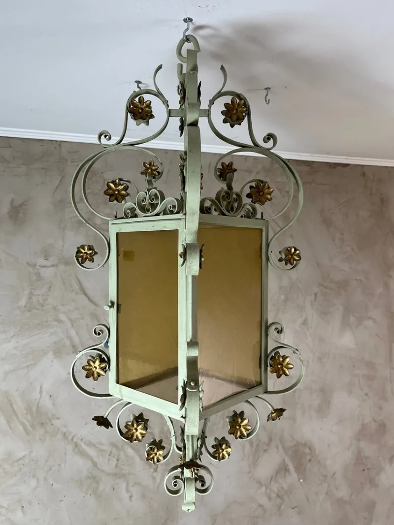 Outlet Pamono Wrought Iron Lantern, 1950s