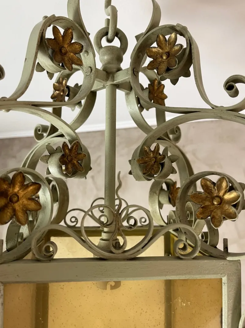 Outlet Pamono Wrought Iron Lantern, 1950s
