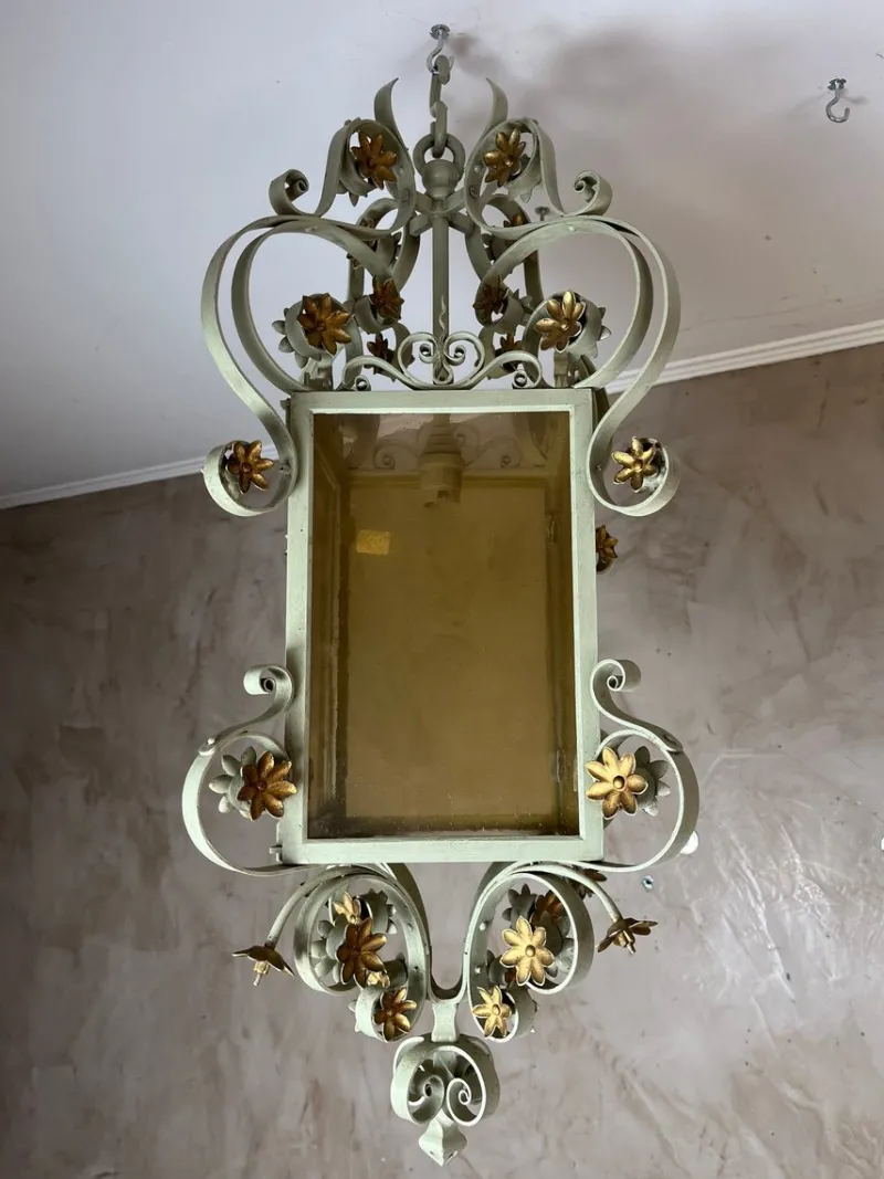 Outlet Pamono Wrought Iron Lantern, 1950s
