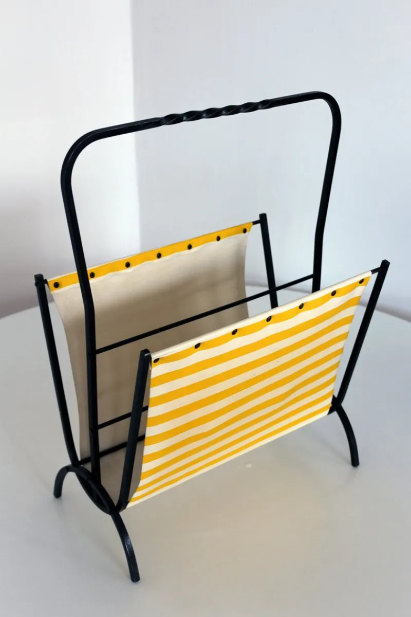 Pamono Wrought Iron Magazine Rack, 1950s> Magazine Racks