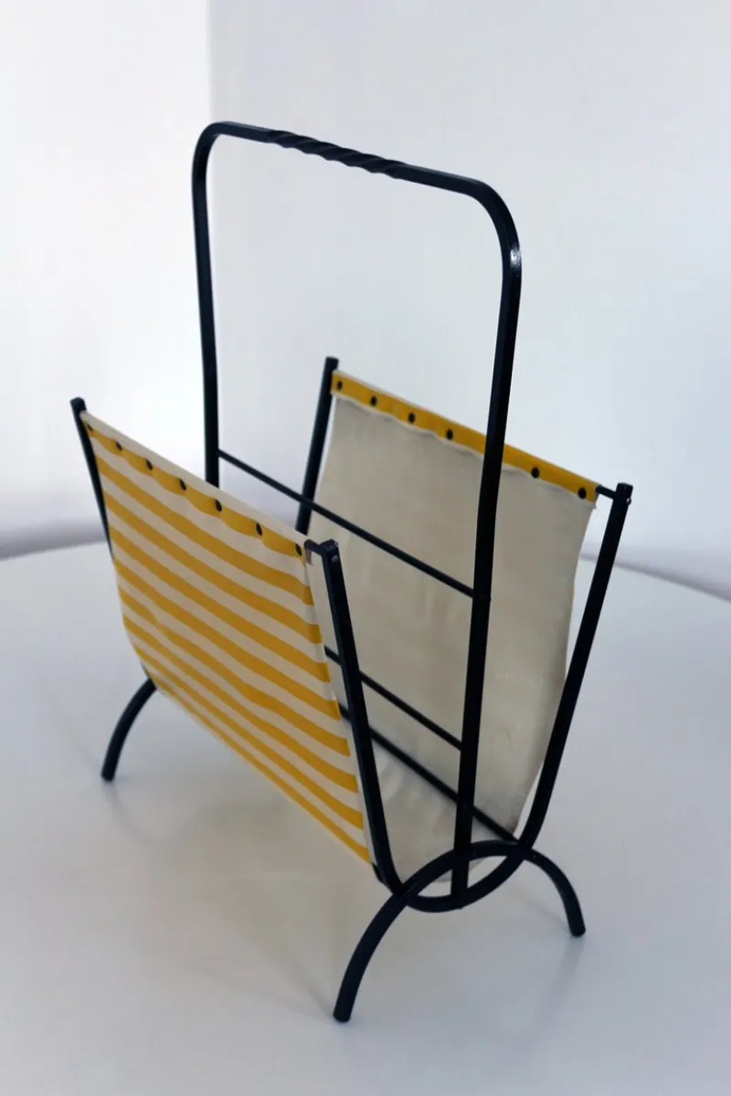 Pamono Wrought Iron Magazine Rack, 1950s> Magazine Racks