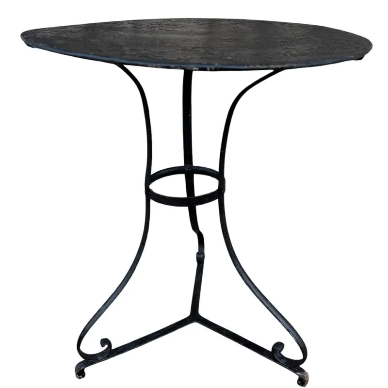 Pamono Wrought Iron Pedestal Table, France> Garden Tables