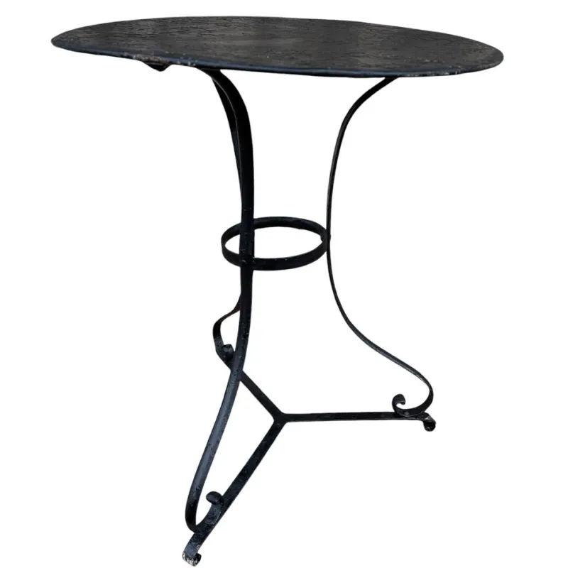 Pamono Wrought Iron Pedestal Table, France> Garden Tables