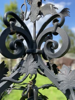 Pamono Wrought Iron Well Head Gantry with Pulley, 1950s><noscript><img width=