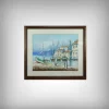Online Pamono Xavier Miranda, Marine Composition, 1970s, Artwork on Paper, Framed