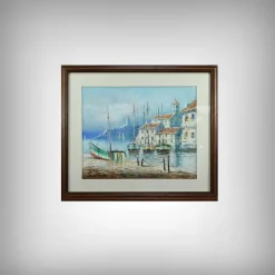 Online Pamono Xavier Miranda, Marine Composition, 1970s, Artwork on Paper, Framed