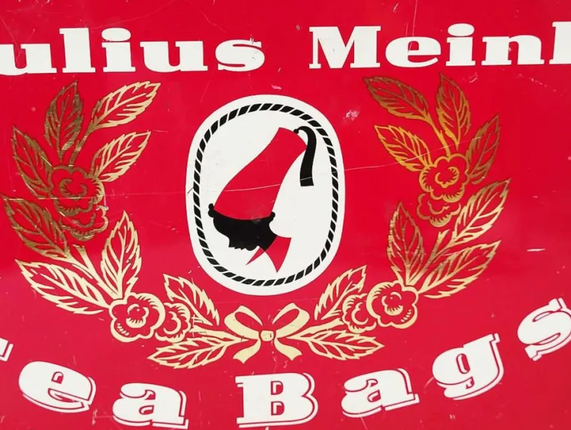 Best Pamono XJulius Meinl Tea Tin, 1960s