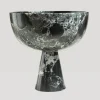 Pamono XL Black-Green Levanto Marble Pedestal Bowl from Kiwano Concept> Tabletop|Bowls