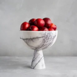 Discount Pamono XL Lilac Marble Pedestal Bowl from Kiwano Concept