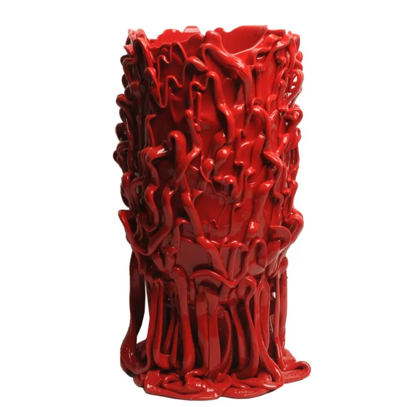 Pamono Xl Matt Red Medusa Vase by Gaetano Pesce for Fish Design> Tabletop