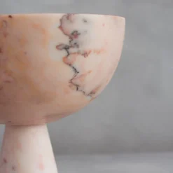 Pamono XL Pink Marble Pedestal Bowl from Kiwano Concept> Tabletop|Bowls