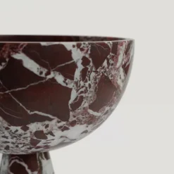 Pamono XL Rosso Levanto Marble Pedestal Bowl from Kiwano Concept><noscript><img width=