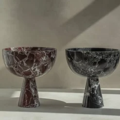 Pamono XL Rosso Levanto Marble Pedestal Bowl from Kiwano Concept><noscript><img width=