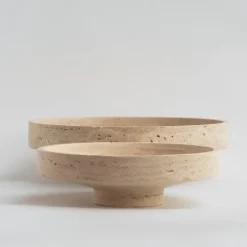 Pamono XL Travertine Narrow Bowl from Kiwano Concept><noscript><img width=