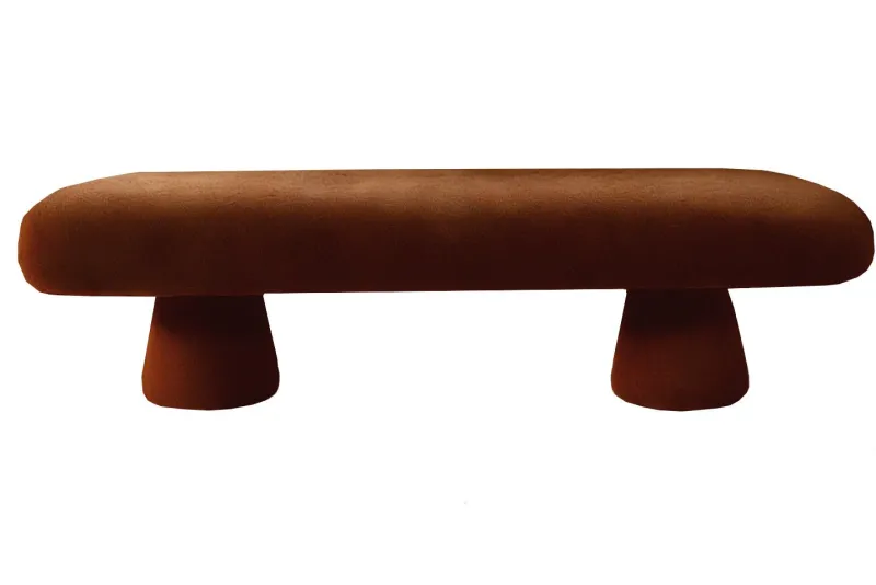 Pamono Éxtasis Bench Brown in Velvet from Moanne> Seating|Benches