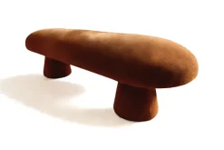 Pamono Éxtasis Bench Brown in Velvet from Moanne> Seating|Benches