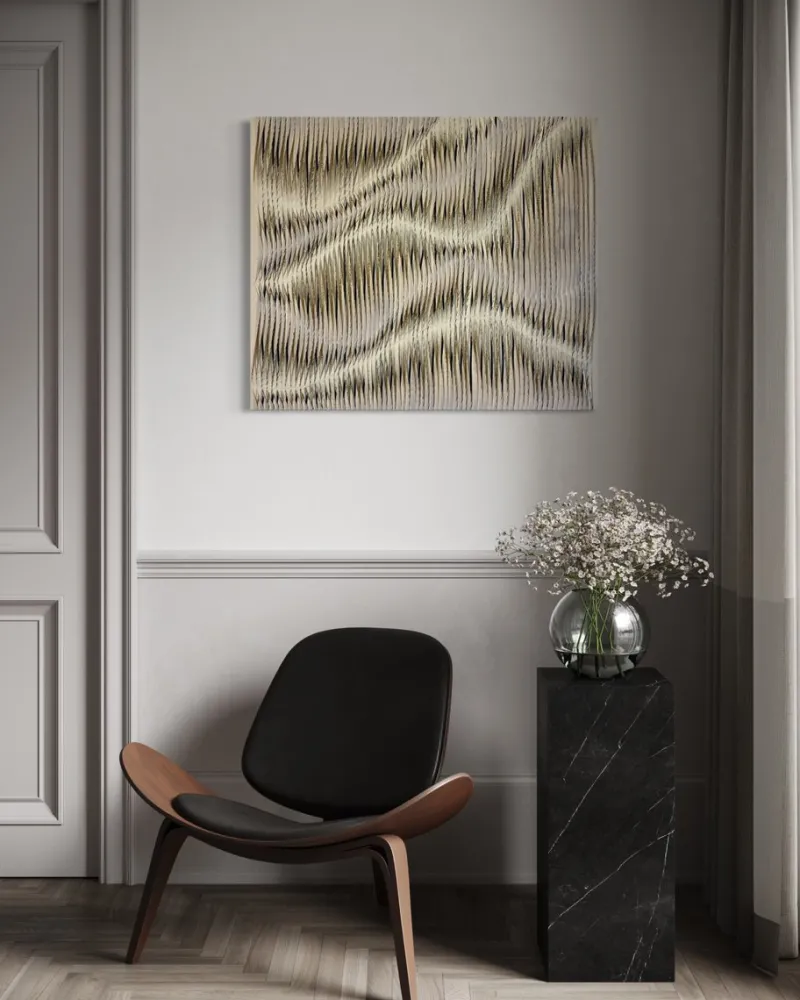 Outlet Pamono Yasmina Kijek, Écume, 2023, Mixed Media Textile Artwork