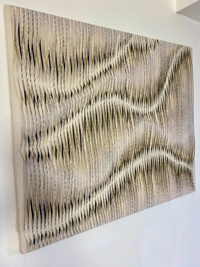 Outlet Pamono Yasmina Kijek, Écume, 2023, Mixed Media Textile Artwork