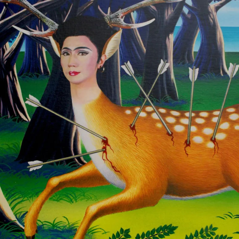 Pamono Yasumasa Morimura, An Inner Dialogue with Frida Kahlo (Fairy Tale), C-Print on Canvas> Abstraction