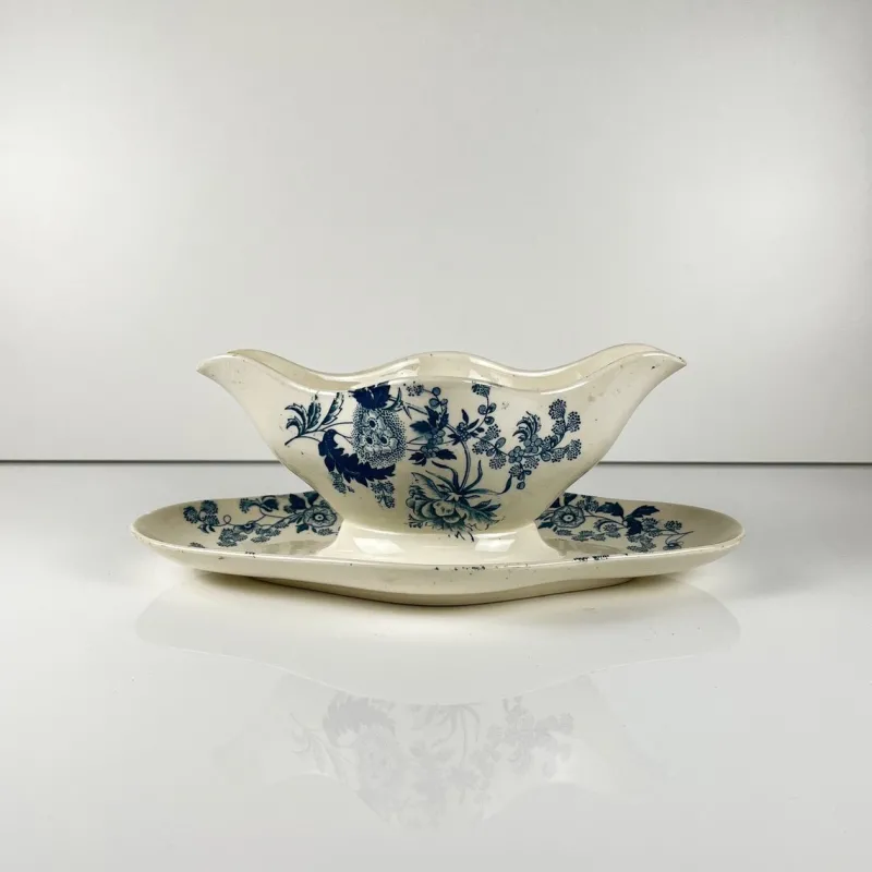 Pamono Ycho Sauceboat from Longwy, Late 19th Century> Dinnerware Accessories