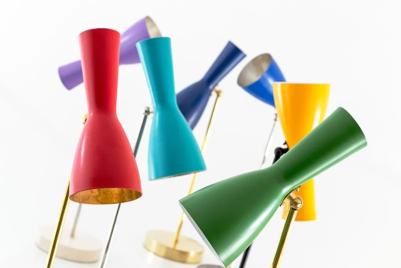 Pamono Yellow Aluminum Wormhole Table Lamp by Simone Calcinai for Brass Brothers> Table Lamps