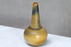 Sale Pamono Yellow and Black Hare-Fur Glazed Stoneware Vase by Wendelin Stahl, Germany, 1960s