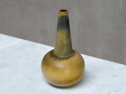 Sale Pamono Yellow and Black Hare-Fur Glazed Stoneware Vase by Wendelin Stahl, Germany, 1960s