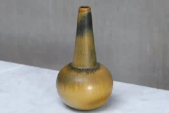 Sale Pamono Yellow and Black Hare-Fur Glazed Stoneware Vase by Wendelin Stahl, Germany, 1960s