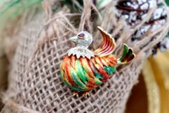 New Pamono Yellow and White Gold Brooch with Diamonds