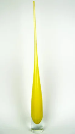 Online Pamono Yellow Blown Murano Glass Flute Vase by Beltrami for Made Murano Glass, 2019