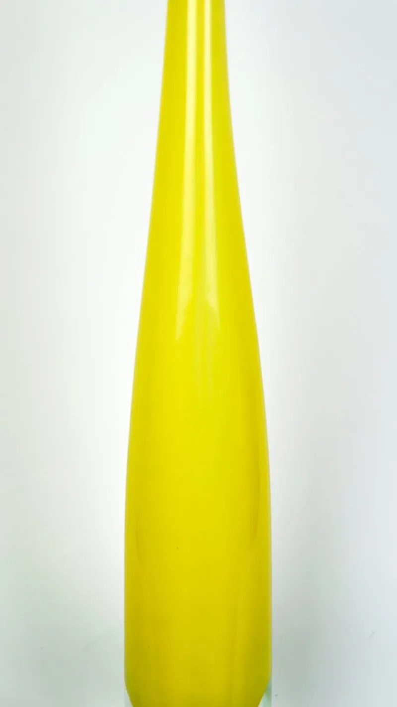 Online Pamono Yellow Blown Murano Glass Flute Vase by Beltrami for Made Murano Glass, 2019
