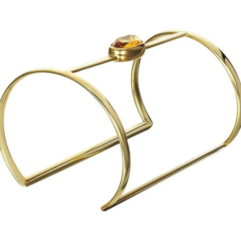 Pamono Yellow Gold Citrine Cuff by Philippe Cramer The Exceptional> Bracelets