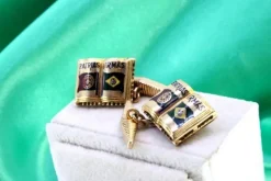 Pamono Yellow Gold Cufflinks, Set of 2