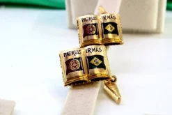 Pamono Yellow Gold Cufflinks, Set of 2