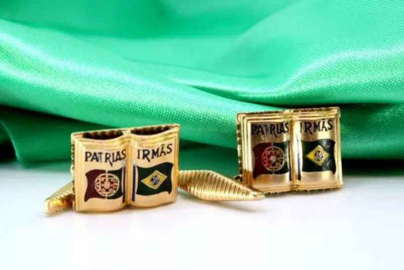Pamono Yellow Gold Cufflinks, Set of 2