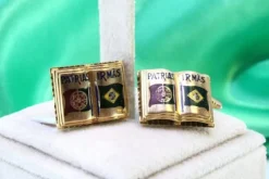 Pamono Yellow Gold Cufflinks, Set of 2