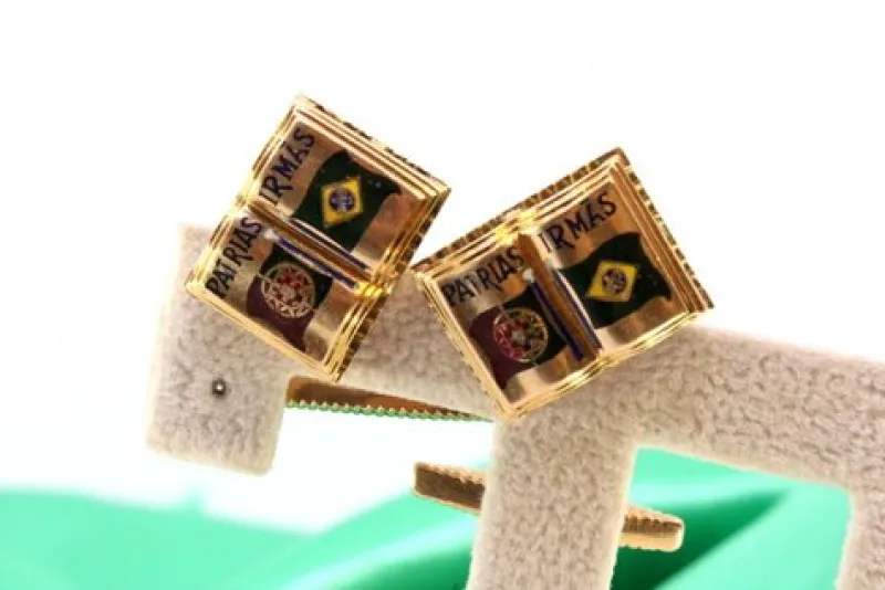 Pamono Yellow Gold Cufflinks, Set of 2