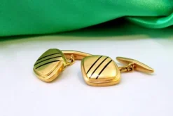 Discount Pamono Yellow Gold Cufflinks, Set of 2