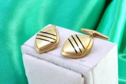 Discount Pamono Yellow Gold Cufflinks, Set of 2
