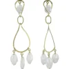 Pamono Yellow Gold Dangle Earrings with Stones, Set of 2> Earrings