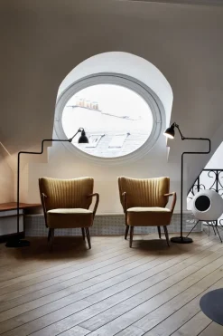 Pamono Yellow Lampe Gras N° 411 Floor Lamp by Bernard-Albin Gras><noscript><img width=
