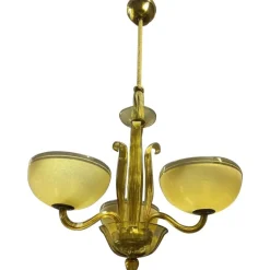 Hot Pamono Yellow Murano Glass Chandelier, 1960s