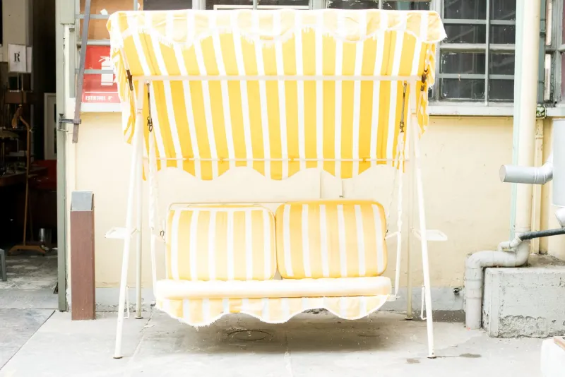 Pamono Yellow Outdoor Swing, 1960s> Garden Accessories