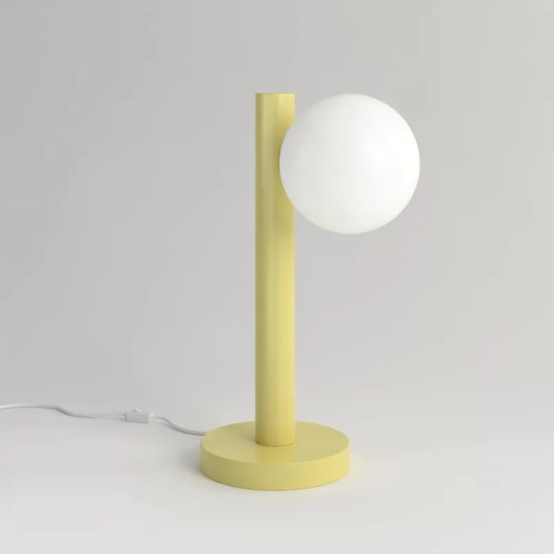 Pamono Yellow Tube with Globes and Cones Desk Lamp by Atelier Areti> Table Lamps
