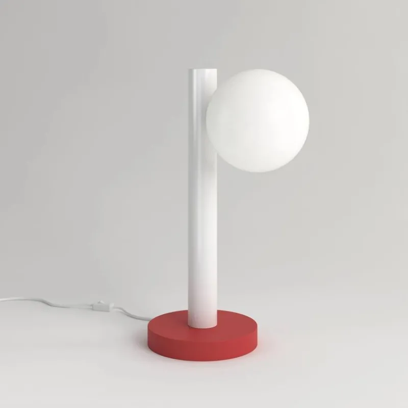 Pamono Yellow Tube with Globes and Cones Desk Lamp by Atelier Areti> Table Lamps