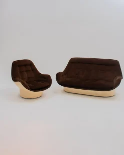 New Pamono Yoga Chair and Sofa by Michael Cadestin for Airborne 1960, Set of 2