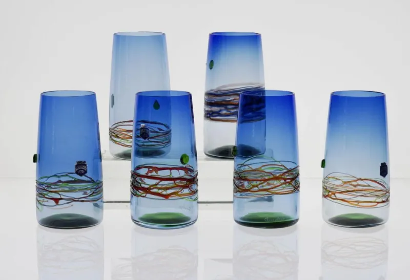 Pamono Young Collection Murano Glasses from Cenedese, 1960s, Set of 6> Glassware