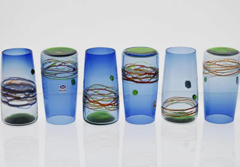 Pamono Young Collection Murano Glasses from Cenedese, 1960s, Set of 6> Glassware